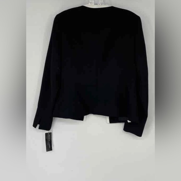 Evan Picone black label black  Blazer with White Accents - Picture 4 of 5